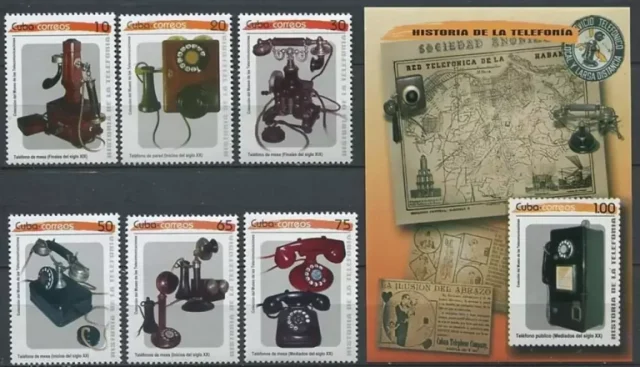 Cuba year 2015 stamps History of the Telephone set MNH(**)