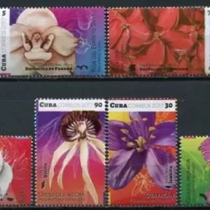 Cuba year 2017 National Flowers of the Americas set MNH**