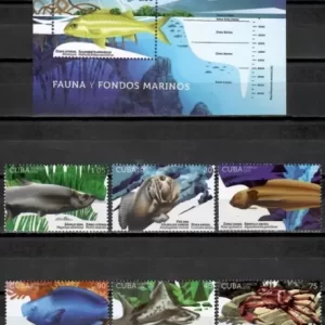 Cuba year 2018 stamps Marine Life complete set ☀ MNH(**)