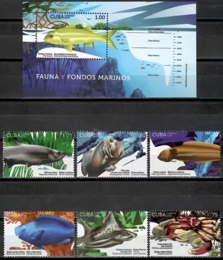 Cuba year 2018 stamps Marine Life complete set ☀ MNH(**)