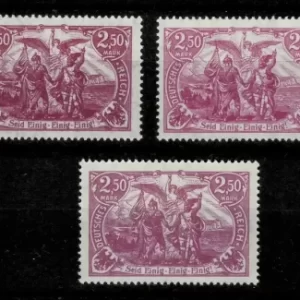 Germany Reich 1920 New Daily Stamps 2.5Mk in shades Lightly Hinged Stamps