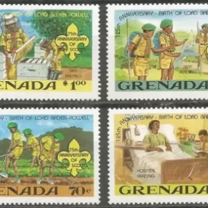 Grenada year 1982 stamps - Boy Scouts Vegetable Garden APIARY BEES