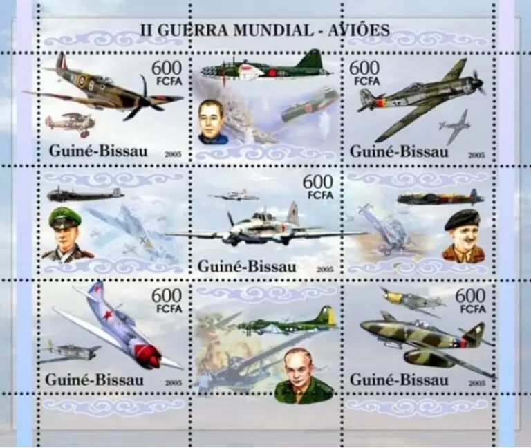 Guinea Bissau 2005 Planes of the 2nd war world MNH