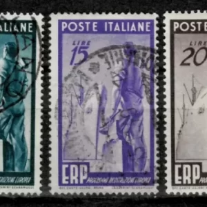 Italy year 1949 stamps Erp Reconstruction Europe