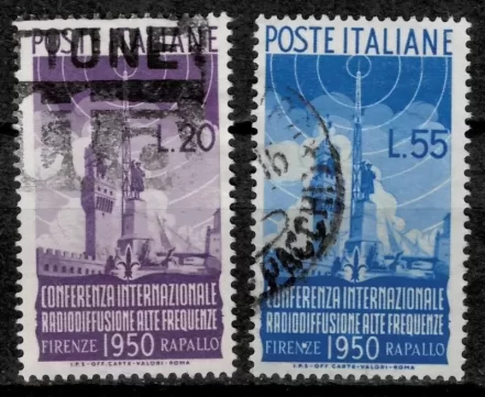 Italy year 1950 stamps Radio Conference, Florence