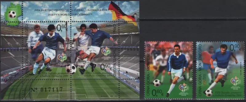 Montenegro year 2006 stamps Soccer - Football World Cup in Germany full set