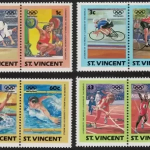 St. Vincent year 1984 stamps - Olympic Games Los Angeles Complete set