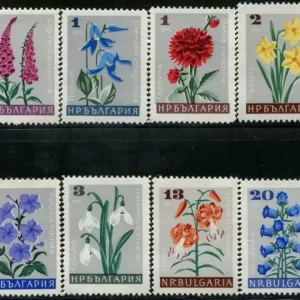 Bulgaria year 1966 Flora Flowers stamps set MNH