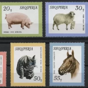 Albania year 1966 Fauna Domestic Animals postage stamps set