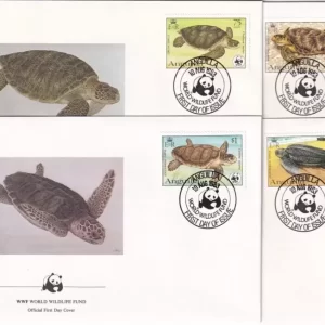 Anguilla 1983 W.W.F. – Sea turtles FDC set