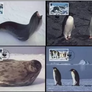 British Antartic Territory 1992 ☀ W.W.F. – Penguins set ☀ 4x MC