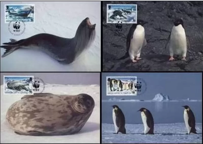 British Antartic Territory 1992 ☀ W.W.F. – Penguins set ☀ 4x MC