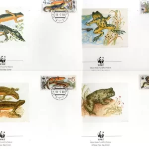 Czechoslovakia 1989 WWF – Fauna Frogs Amphibians max cards set