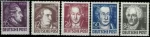 Germany - Soviet Zone 1949 Johann Wolfgang Goethe full set MNH