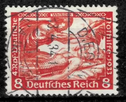 Germany Third Reich 1933 8pf Wagner Used postage stamp