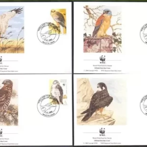 Malta Birds 1991 WWF Fauna / Birds of prey / Falcon set FDC