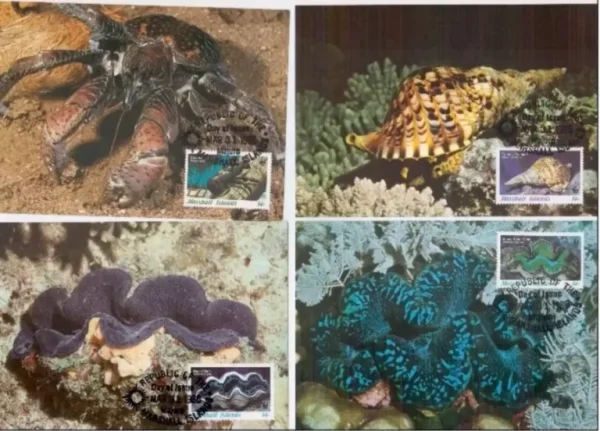 Marshall Islands 1986 WWF- Sea / Marine life Max cards set