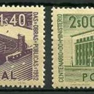 Portugal year 1952 stamps Architecture full Set - Ministry of Public Work
