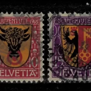 Switzerland Pro Juventute 1918 Used stamps set