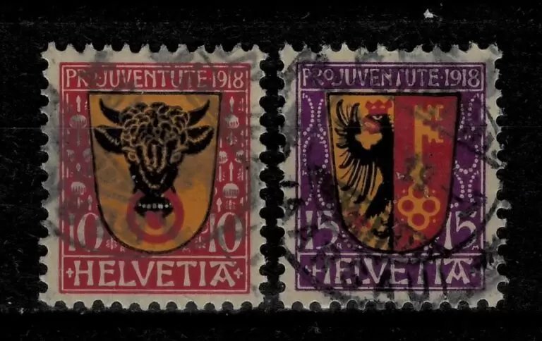 Switzerland Pro Juventute 1918 Used stamps set