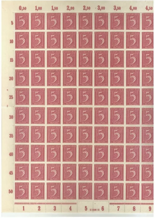 Deutsche Reich 1922 5m Mark postage stamps