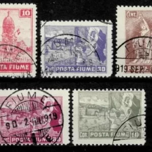 Fiume 1919 stamps “POSTA FIUME”