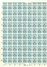 Germany Weimar Republic 1923 1m mark postage stamps sheet