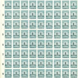 Germany Weimar Republic 1923 1m mark postage stamps sheet