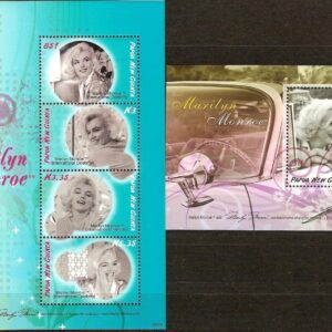 Papua New Guinea 2003 ☀ Marilyn Monroe Min Sheet x 2 ☀ MNH**