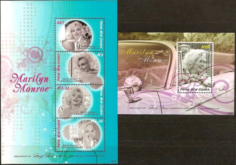 Papua New Guinea 2003 ☀ Marilyn Monroe Min Sheet x 2 ☀ MNH**