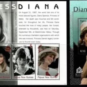 Papua New Guinea 2007 Princess Diana MSS MNH