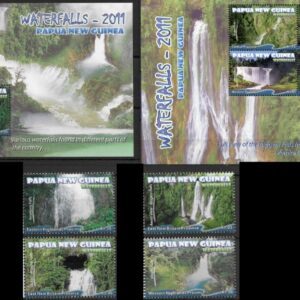 Papua New Guinea 2011 ☀ Nature / Waterfalls S/S and Stamps Set ☀ MNH**