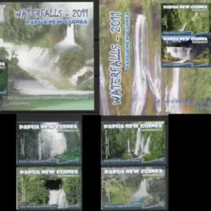 Papua New Guinea 2011 Nature / Waterfalls S/S and Stamps Set