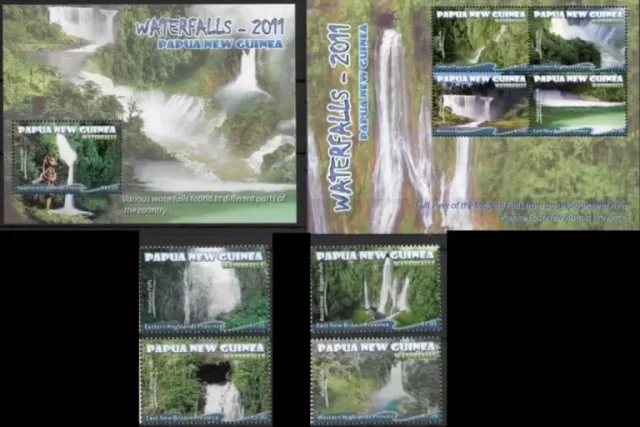 Papua New Guinea 2011 Nature / Waterfalls S/S and Stamps Set