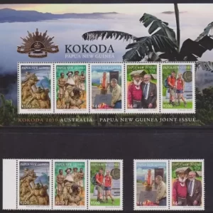 Papua New Guinea year 2010 Kokoda History stamps