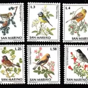 San Marino 1972 WWF Fauna / Birds postage stamps set