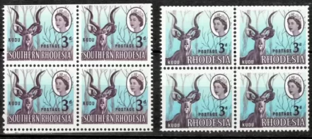 Southern Rhodesia year 1964/66 Greater Kodu stamps