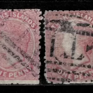 Turks Islands 1867/1873 Queen Victoria Used postage stamps