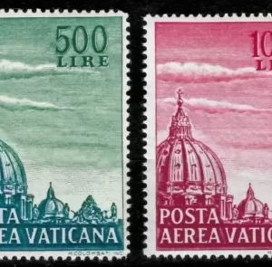 Vatican year 1958 stamps Airmail set MNH