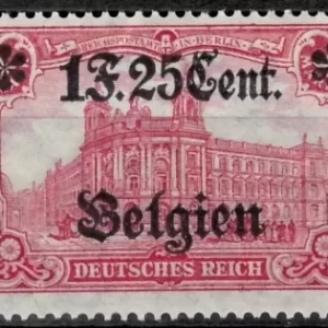 WWI German Occupation Belgium year 1914 1.25 Fr/ 1M stamp