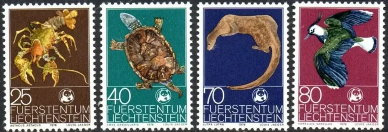 1976 Liechtenstein Fauna Stamp Set