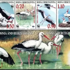 Bosnia year 1998 birds postage stamps