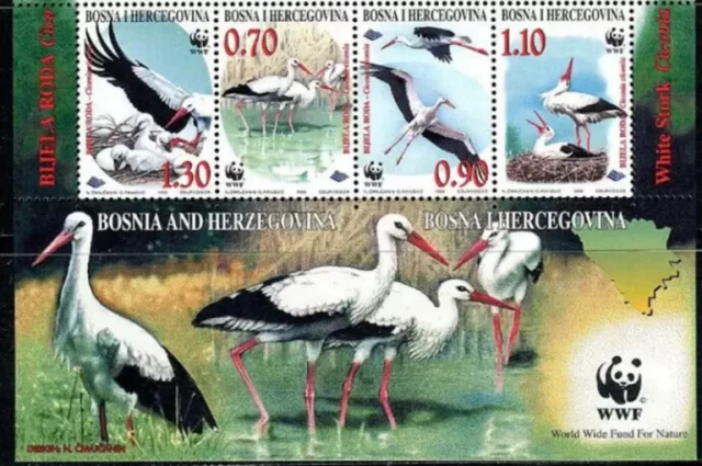 Bosnia year 1998 birds postage stamps