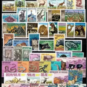 Fauna stamps year 1960/ 1990 - African wild animals collection