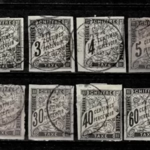 France colonies year 1884/85 Porto/Tax used stamps