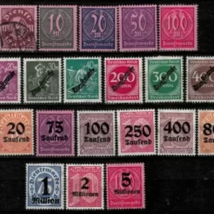 German Reich year 1921 /23 Dienstmarke postage stamps