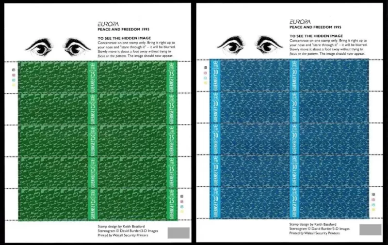 Guernsey year 1995 EUROPA/Peace and Freedom stamps Set