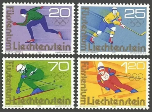 Liechtenstein 1976 stamps Winter Olympic Games - Innsbruck full set MNH **