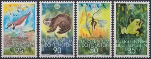 Liechtenstein 1989 Fauna Complete set postage stamps