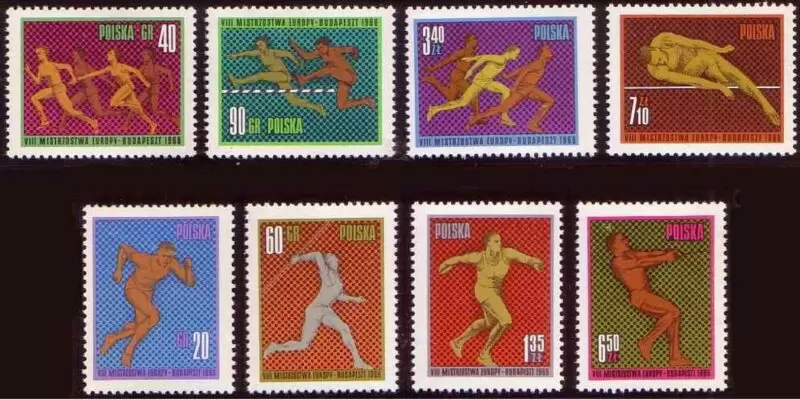 Poland 1966 European Championships in Athletics MNH